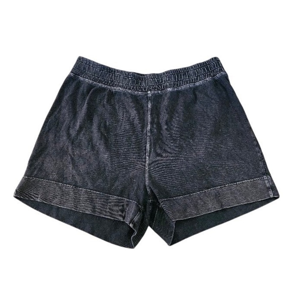 Beyond Yoga Womens XS Washed Black Mineral Sweat Shorts Elastic Waist Lounge